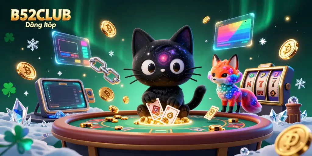 Join the exciting world of B52CLUB Đăng nhập with enchanting characters at a cosmic casino table