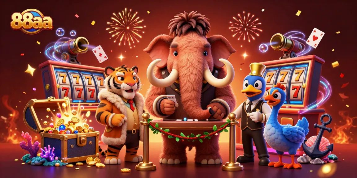 Experience the thrill of winning at 88aa's casino with vibrant characters and exciting game elements.