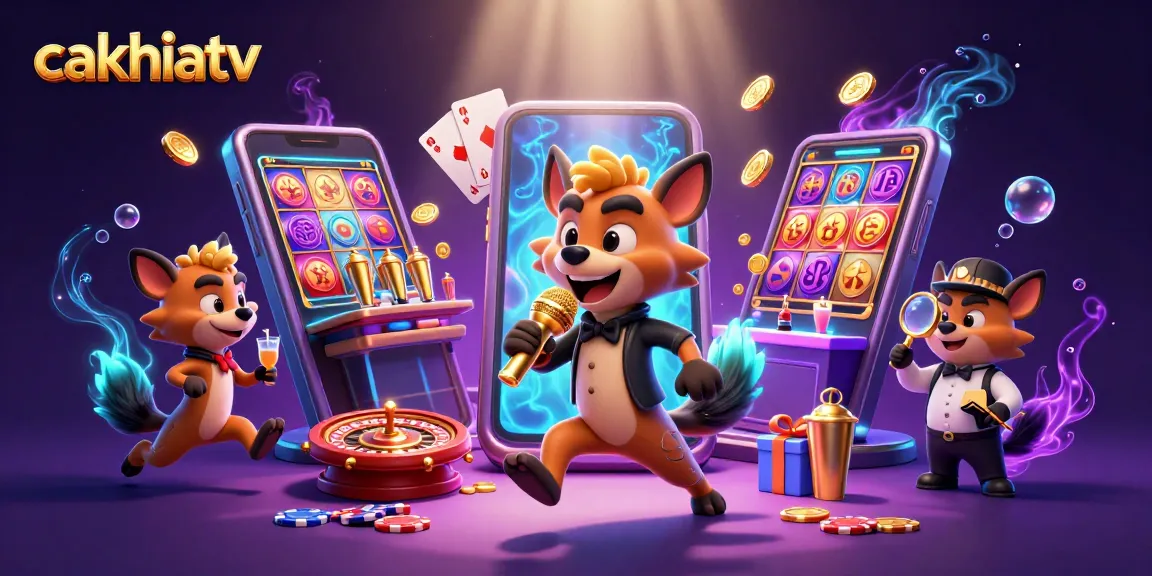 Experience the excitement of cakhiatv with hyenas in a lively casino scene mixing drinks and sharing laughs.