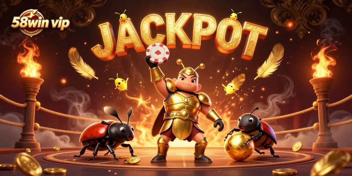 Experience the thrill of winning at 58win vip with an exciting jackpot display featuring dynamic characters.