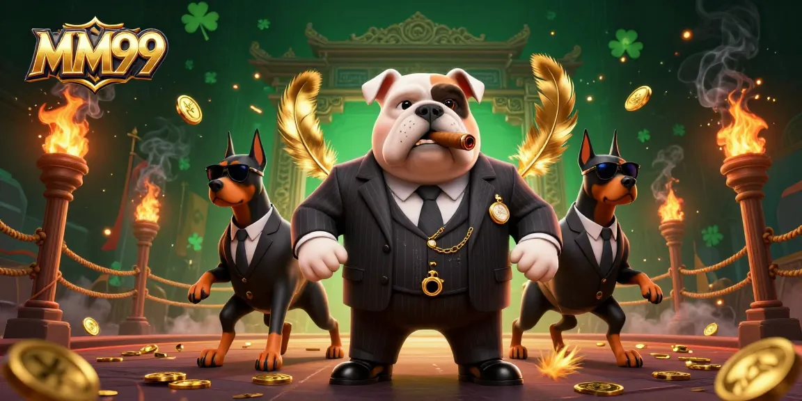 Place bets and enjoy thrilling games at MM99 with mascots in a vibrant casino setting.