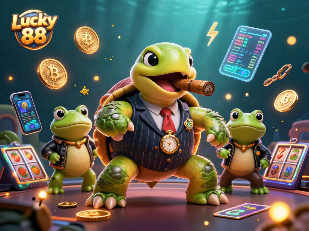 Spin the reels at Lucky 88 and uncover hidden treasures in this vibrant casino scene.
