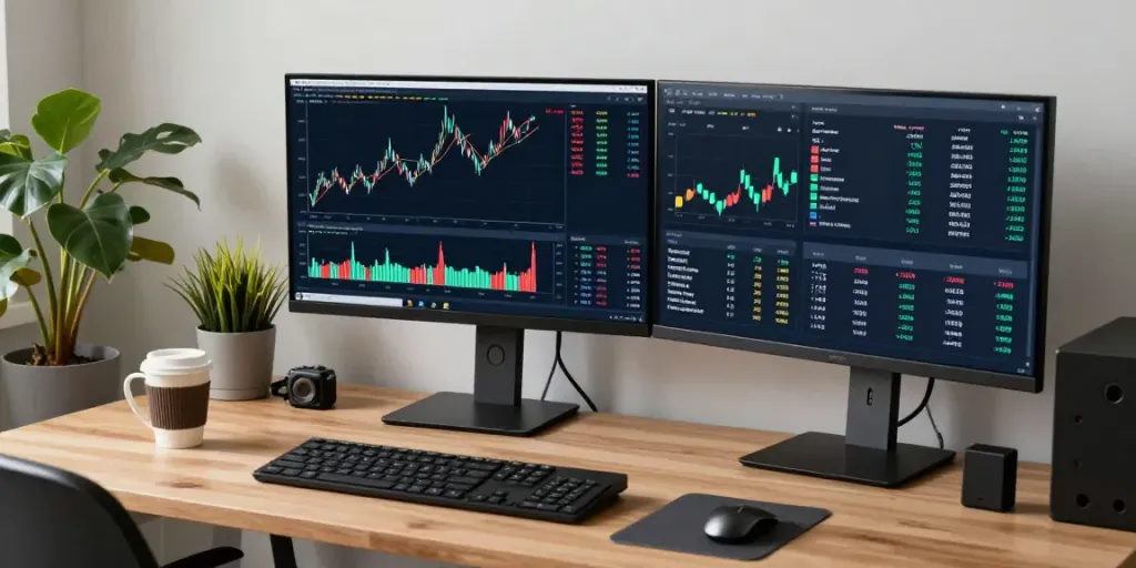 2 Bohemium AI obchodní platforma s moderními grafy a zabezpečenými peněženkami pro analýzu kryptoměn.
