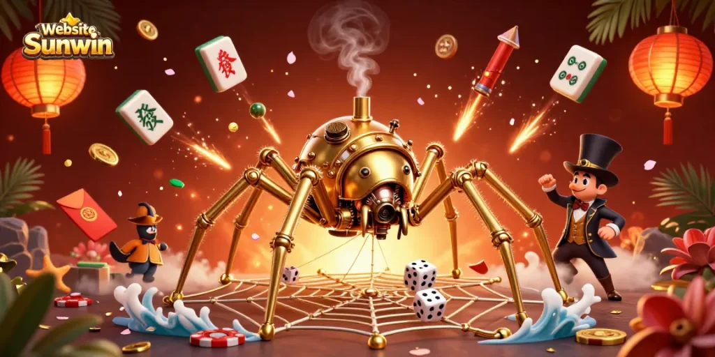Experience thrilling gameplay at Website Sunwin with a vibrant casino illustration depicting exciting gaming elements.