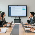 Law professionals collaborating in a bright office, conveying trust and strategy; pop over to these guys for legal expertise.
