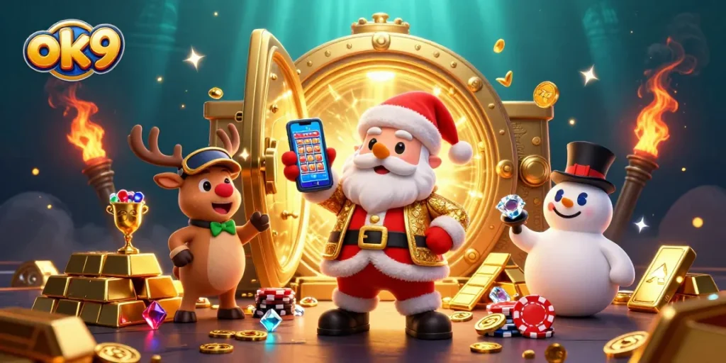 Spin jackpot slots and win rewards at ok9's engaging online casino experience.