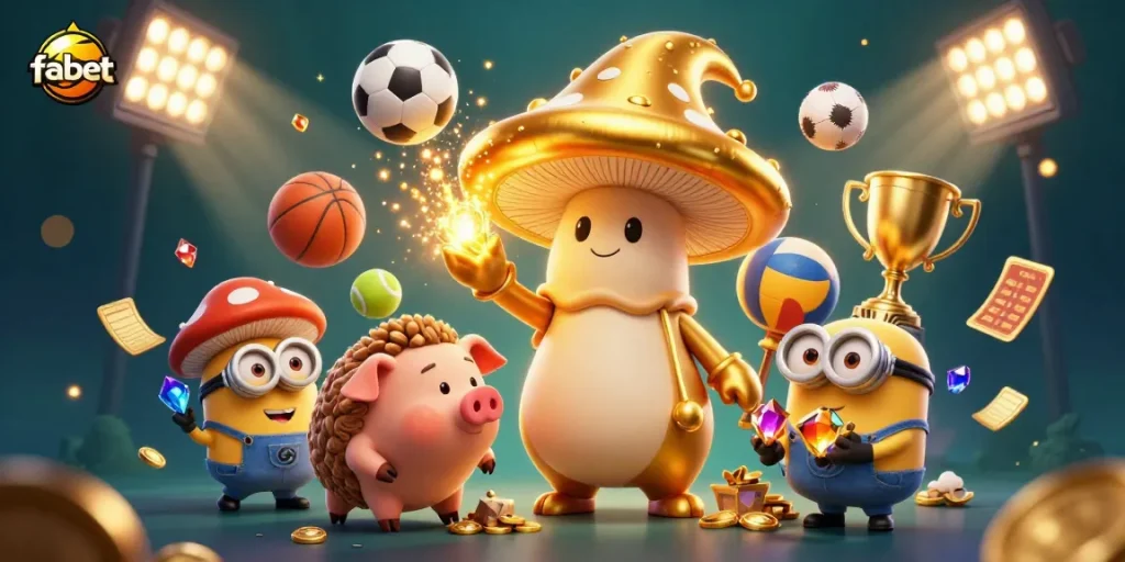 Bet on fabet with a vibrant underwater scene featuring magic and sports elements.